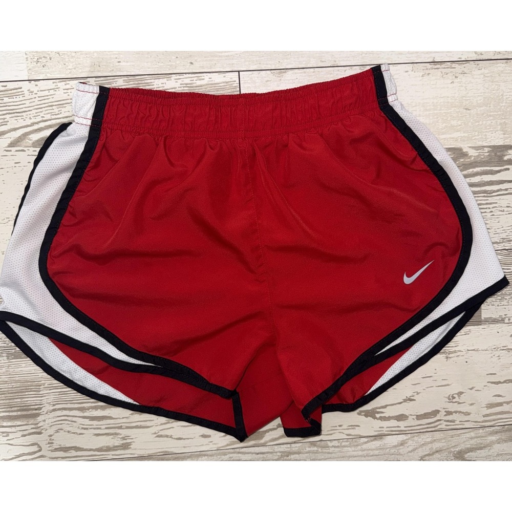 Nike Shorts Womens Small Red Dri-FIT Running 3 Inseam Mesh Athletic Lightweight